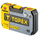 Coffret clé à cliquet avec douilles 1/4", 46pcs. Topex 38D640