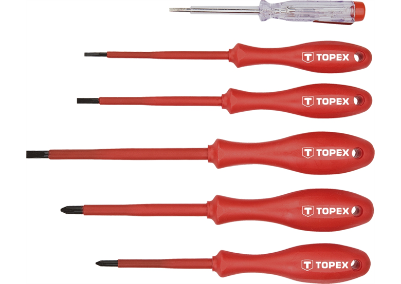 Tournevis 1000V, jeu de 6 pièces Topex 39D155