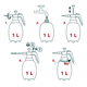 Pulvérisateur à pression 1 L Verto 15G501