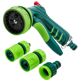 Set d'arrosage avec pistolet, raccords et nez de robinet 1/2" Verto 15G713