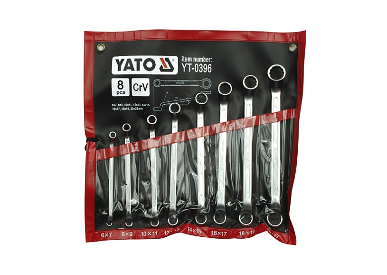 Clé polygonale coudée 6-22 mm 8 pièces Yato YT-0396