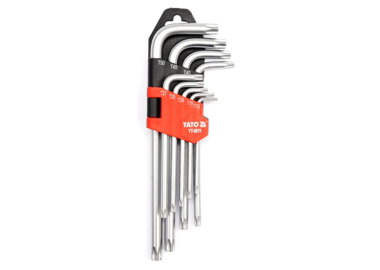 Clé torx 9 pièces t10 - t50 CR-V Yato YT-0511