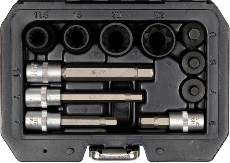Coffret d'outils pour étrier de frein 11pcs. Yato YT-06808