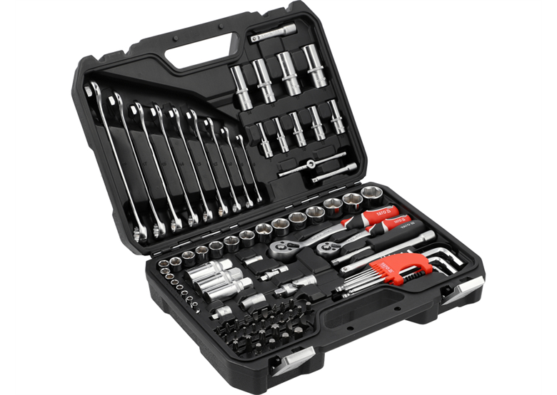 Coffret d'outils à main 1/4", 3/8", 92 pièces Yato YT-38785