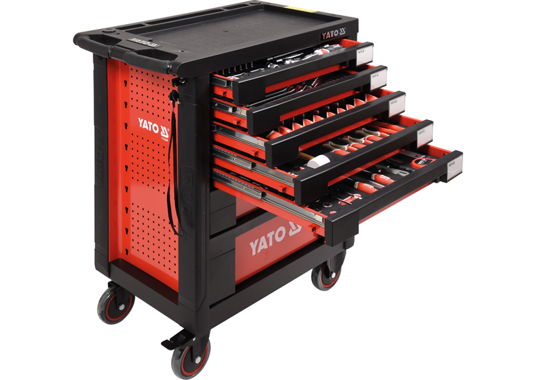 Chariot à outils avec équipement, 211 pcs. Yato YT-55290