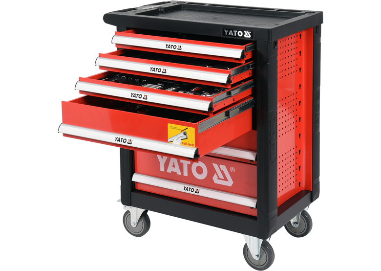 Chariot à outils avec équipement, 185 pcs. Yato YT-55307