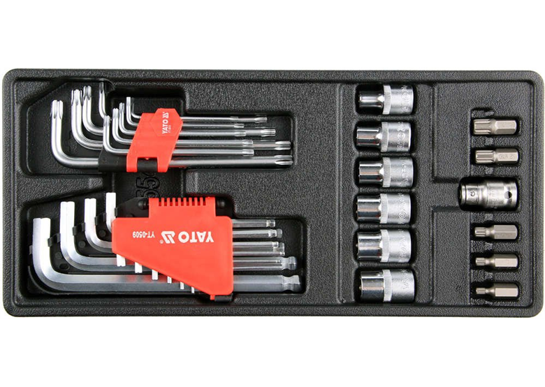 Moulage pour tiroir à outils, 31 éléments Yato YT-55451