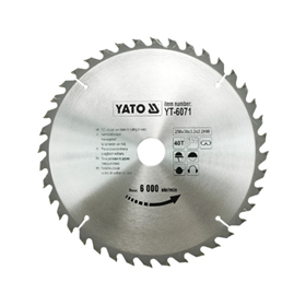 Disque à couper au carbure 250x30mm T40 Yato YT-6071