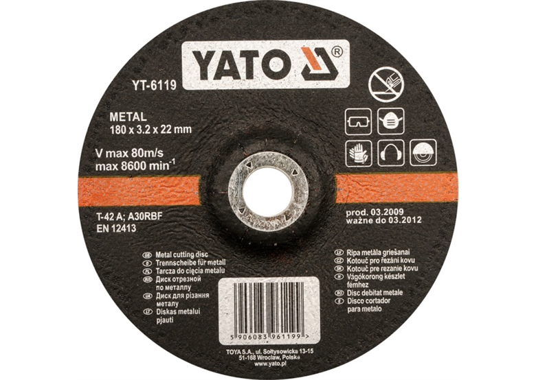 Disque à lamelles 125 x 2,5 x 22 mm Yato YT-6116